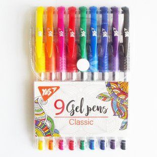 Набір гелевих ручок 9 кол Classic YES 420430 фото