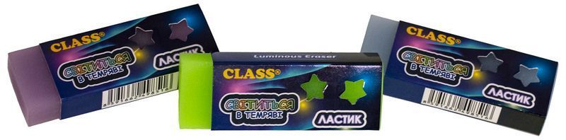 Гумка Eco-PVC GLOWING довж. 48мм Class (20) 4985-1C фото