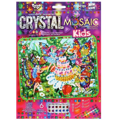 Набір для творчості Crystal mosaic kids Феї і торт, DankoToys (10) CRMK-01-08 фото