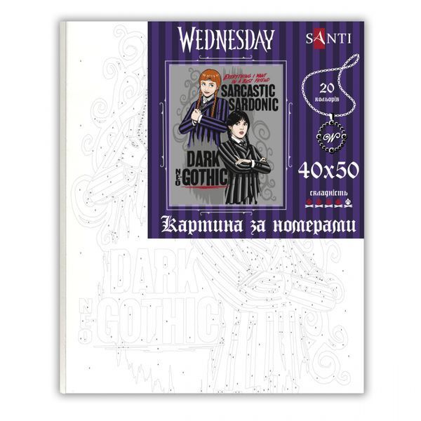Картина за номерами на полотні в плівці 40*50см Wednesday and Divina sworn friends Santi 954491 фото