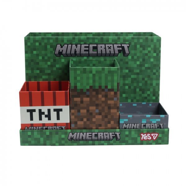 Органайзер настільний 5 предметів Minecraft картон зелений Yes 708603 фото