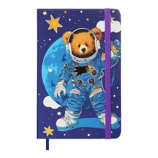 Блокнот А6 80 арк на гумці BEAR клітинка. офсет крем. тв.лам.обл. синя Zibi ZB.116103 фото