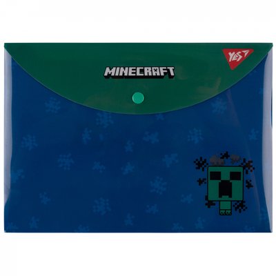 Папка-конверт B5 на кнопці Minecraft. Creeper Yes (10) 492225 фото