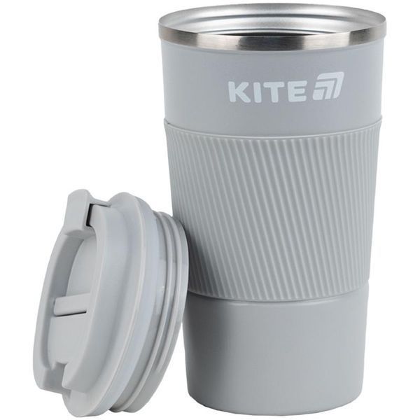Термокружка 510 мл сіра Kite K25-458-1 фото