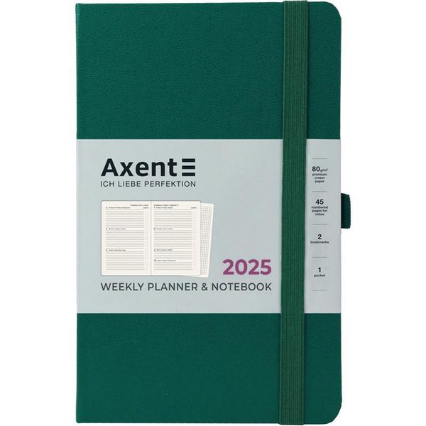 Щотижневик 2025 Partner Strong 125*195 зелений ліс Axent 8505-25-61-A фото