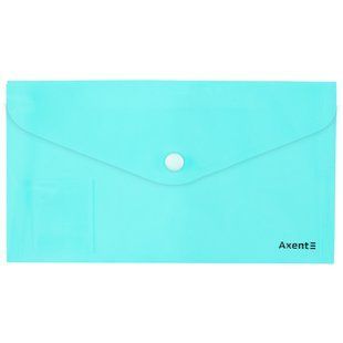 Папка-конверт на кнопці DL Pastelini м'ятна, Axent (12) 1414-18-A фото