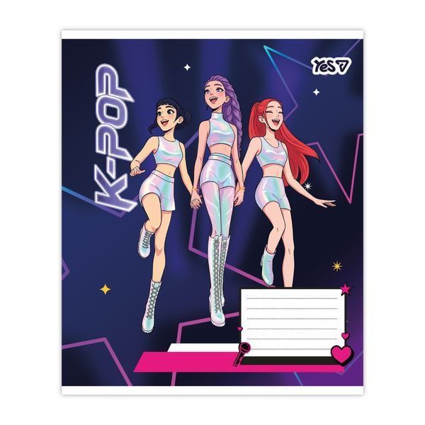 Зошит 18 клітинка K-POP musik Yes (25/400) 768950 фото