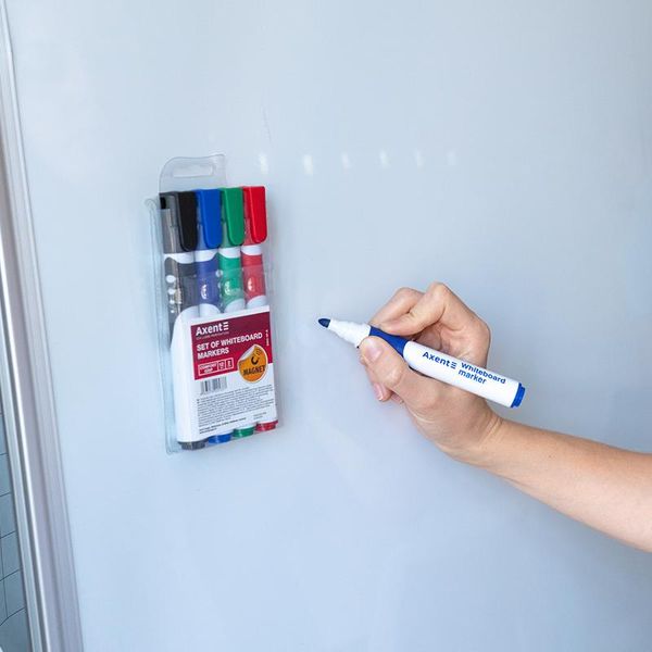 Набір маркерів для дошок 4 шт Whiteboard Comfort Grip 2мм Axent (12) 2552-40-A фото