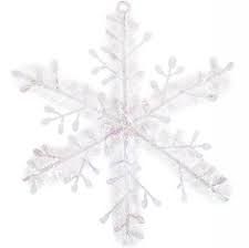 Прикраса "Сніжинка" біла 11см 997-11 (89984) фото