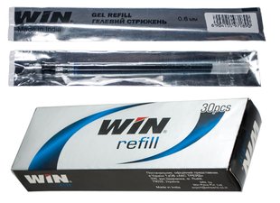 Стрижень гелевий 130мм 0.6мм чорний Win GEL PEN REFILL Black фото