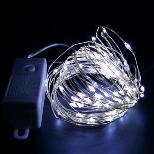Електрогір. нитка Novogod'ko на мідному дроті, 100 LED, холодний білий, 10 м, 8 реж. 973786 фото