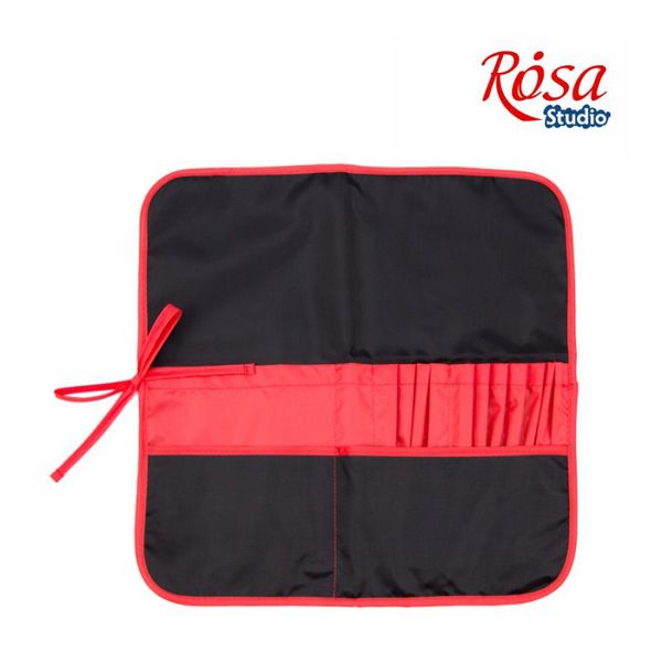 Пенал для пензлів, тканина 37х37см, чорний+червоний, ROSA Studio 231102 фото
