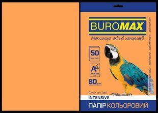 Папір A4 50арк 80г INTENSIV помаранчевий Buromax BM.2721350-11 фото