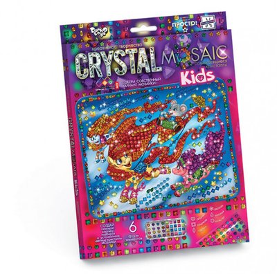 Набір для творчості Crystal mosaic kids Поні летаючі, DankoToys (10) CRMK-01-03 фото
