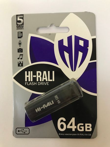 Флеш-накопичувач USB 64GB Stark series black Hi-Rali 132592 фото