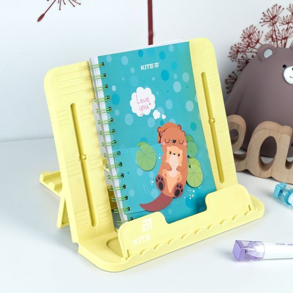 Підставка для книг пластикова світло-жовта Kite K26-330-5 фото