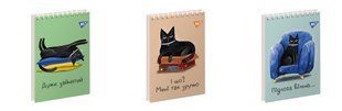 Блокнот А7 80 арк спіраль Black cat Yes 151947 фото