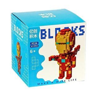 Конструктор дитячий 3D фігурка Iron Man піксельний 125344 (YC24) фото
