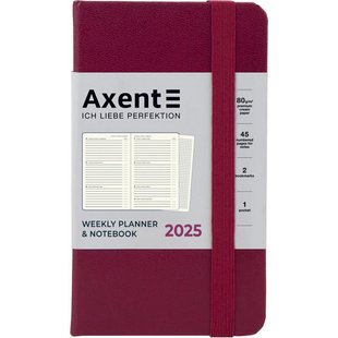 Щотижневик 2025 Pocket Strong 90*150 винний Axent 8508-25-46-A фото