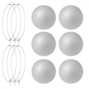 Набір пінопластових фігурок Куля 6 шт/уп. 5 см Santi 743108 фото