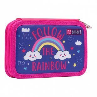 Пенал твердий подвійний HP-01 Follow the rainbow фіолетовий Smart 532818 фото
