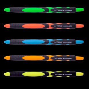 Ручка кулькова автоматична LIVE TOUCH RUBBER TOUCH 0,7 мм синя, Buromax (36) BM.8270 фото