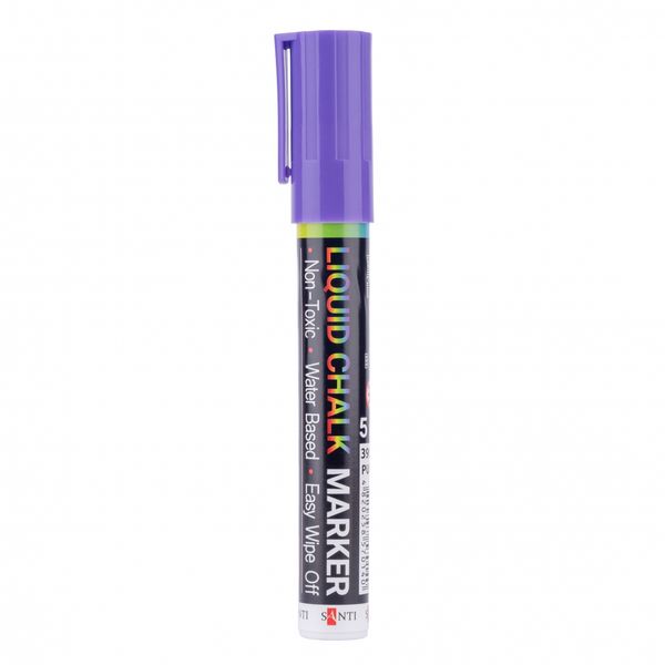 Крейдяний маркер 5 мм фіолетовий Santi (9) 390616 фото
