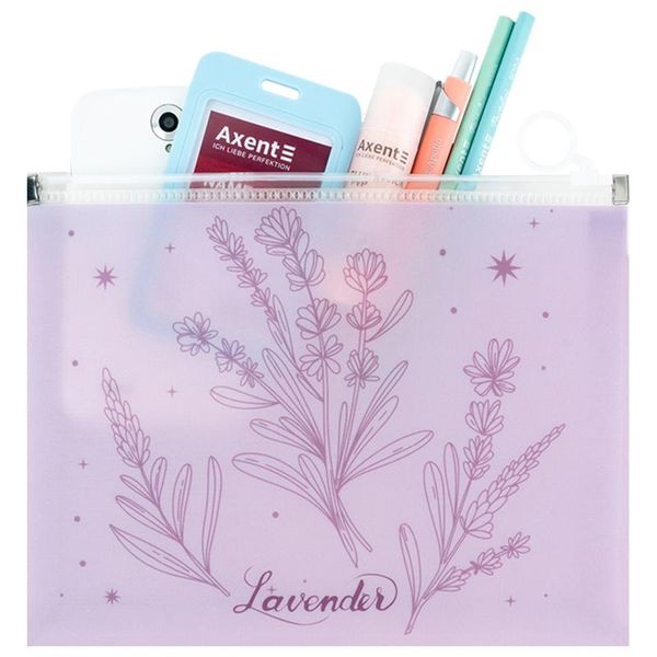 Папка на блискавці zip-lock А5+ Lavender-2 Axent 1498-37-A фото