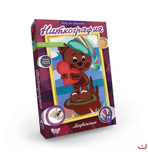 Набір для творчості Ніткографія Ведмежа, DankoToys (9) NG-01-09 фото