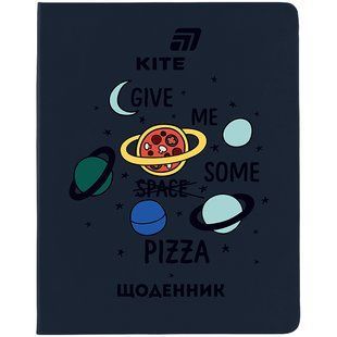 Щоденник шкільний тверда обкл. PU Pizza Kite K26-264-2 фото