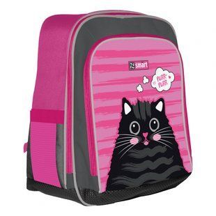 Рюкзак шкільний H-55 Cat rules рожевий/чорний Smart 558036 фото