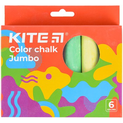 Крейда кольорова Jumbo 6 кол Fantasy Kite (20) K22-073-2 фото