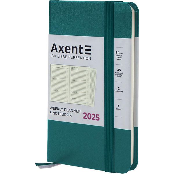 Щотижневик 2025 Pocket Strong 90*150 малахітовий Axent 8508-25-31-A фото