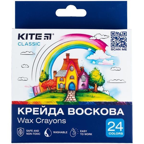 Крейда воскова 24 кольори Classic Kite K-1070 фото