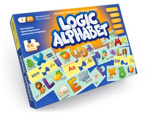 Пазли-асоціації, що розвивають Logic Alphabet англ/укр DankoToys (12) G-LoA-01-04U фото