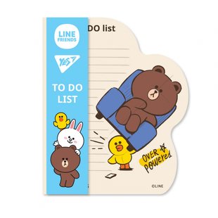 Папір для нотаток YES To Do Line Friends boy планшет з магнітом, блок 52 аркуша 170325 фото