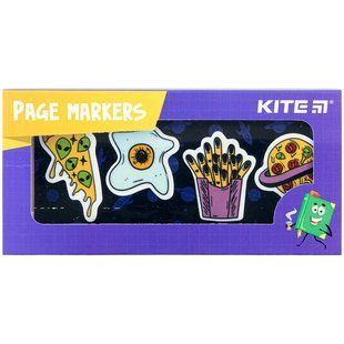 Закладки пластикові 4x20 шт, 35х50 мм, Space food Kite K22-479-1 фото
