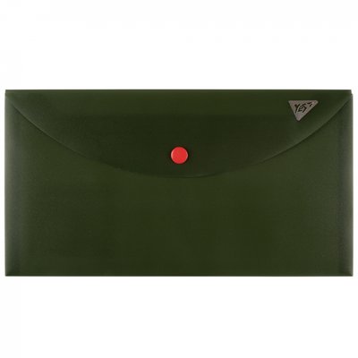 Папка-конверт A6 на кнопці Fusion темно-зелена Yes (10) 492269 фото
