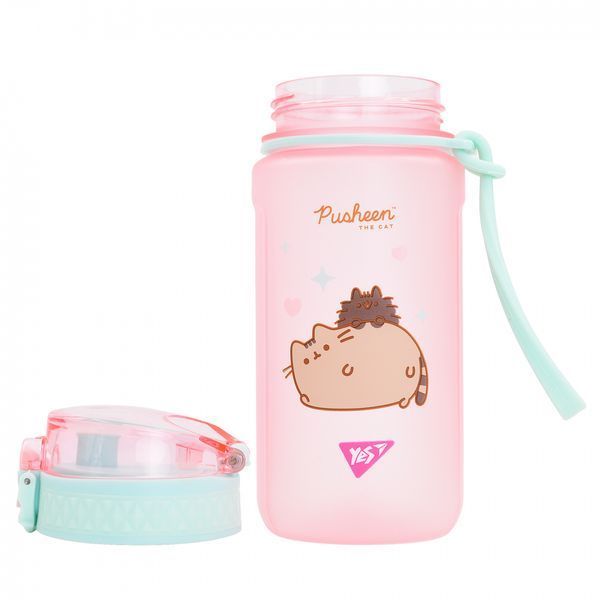Пляшка для води 500 мл Pusheen рожева софт тач Yes 708321 фото
